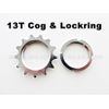 13T COG & LOCKRING  - FIXED GEAR TRACK 13 TOOTH 1/8 INCH 1/8" FIXIE LOCK RING