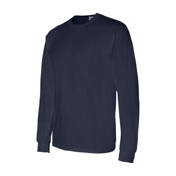 Gildan mens Dryblend Long Sleeve T-shirt, Style G8400, 2-pack Shirt, Navy, Medium US