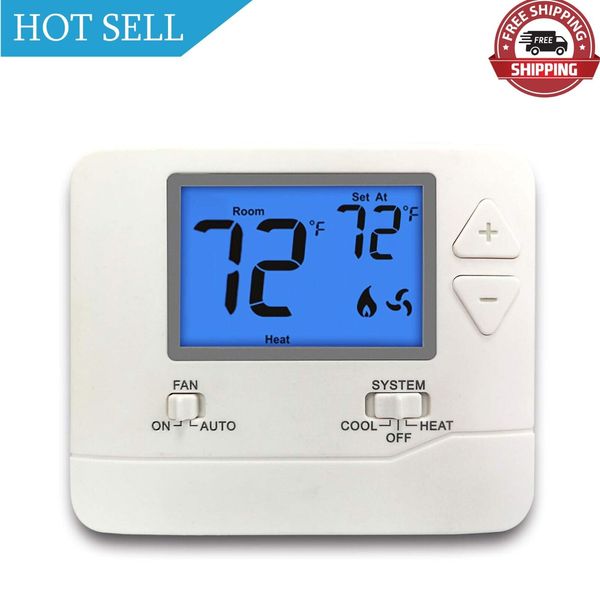 ELECTECK Non-Programmable Digital Thermostat for Home, up to 1 Heat/1 Cool w....