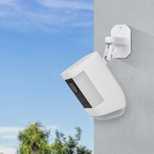 Prestantious Wall Mount Bracket Compatible with Ring Spotlight Cam Plus and Spotlight Cam Pro, Adjustable Wall Mounting Bracket, Wall Ceiling Bracket for Camera Better View Angle, 1-Pack, White