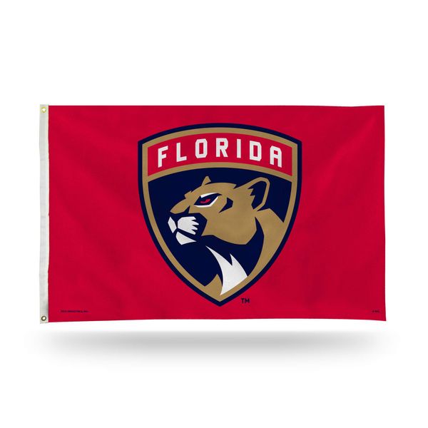 Rico Industries NHL Florida Panthers 3-Foot by 5-Foot Single Sided Banner Flag with Grommets