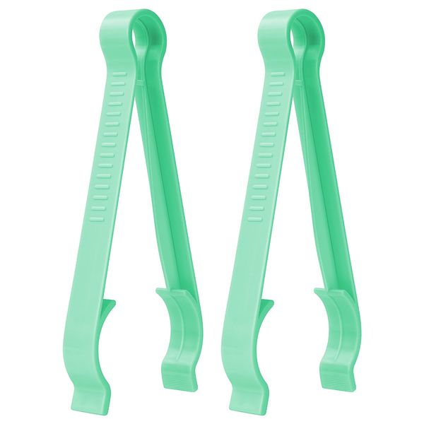 Vicloon Baby Bottle Tongs, 2 Pcs Baby Feeding Bottle Tongs Holder, Baby Bottle Nipple Pacifier Tong, Multi-Functional Anti-scalding Non-Slip Bottle Clips for Infants Newborns (Green)