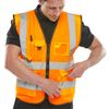 EXECUTIVE HI VIZ WAISTCOAT ORANGE 3XL