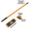 3-in-1 Weed Remover Tool Wire Brush Scraper Moss Patio Decking Block Paving Path Driveway Adjustable 140cm Handle Replaceable Heads