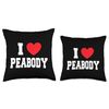 I Love Peabody Throw Pillow