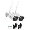 ANNKE 2x 3MP Wireless Outdoor Security IP Camera WIFI Two Way Audio Recording 