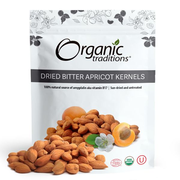 Apricot Kernels – Sundried - Natural Source of Vitamin B17 – Sweet & Bitter A...