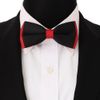 DQT New Plain Black & Red Mens Bow Tie
