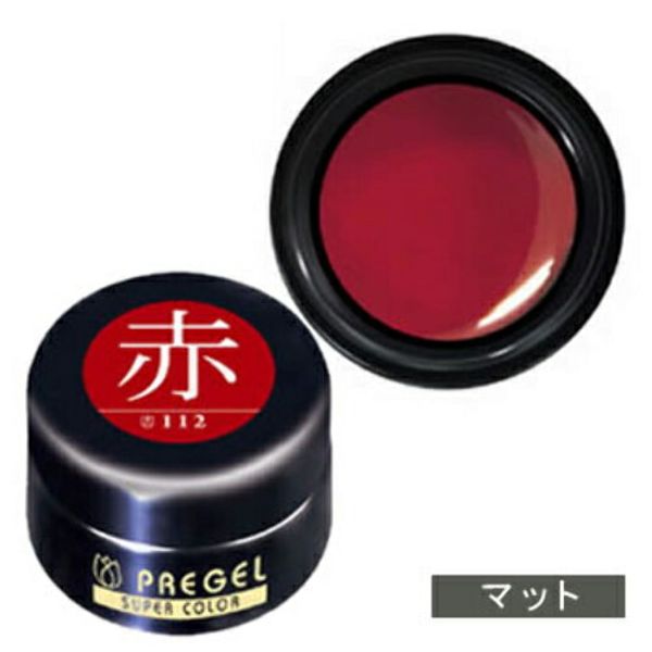 PREGEL Color Ex Gel Nail Color Gel 4g 112 Red Nail Supplies Specialty Store Non-standard Mail