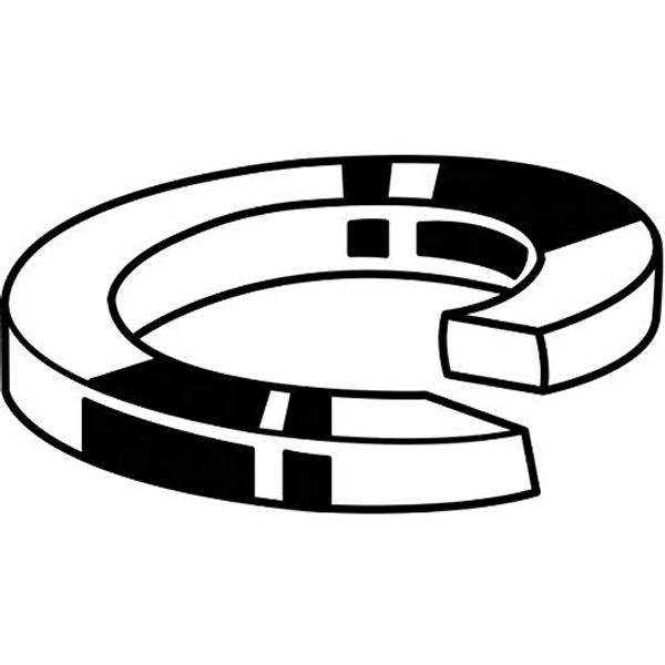 1-1/8" x 1.847" OD Steel Plain Finish Standard Split Lock Washers, 5 pk.