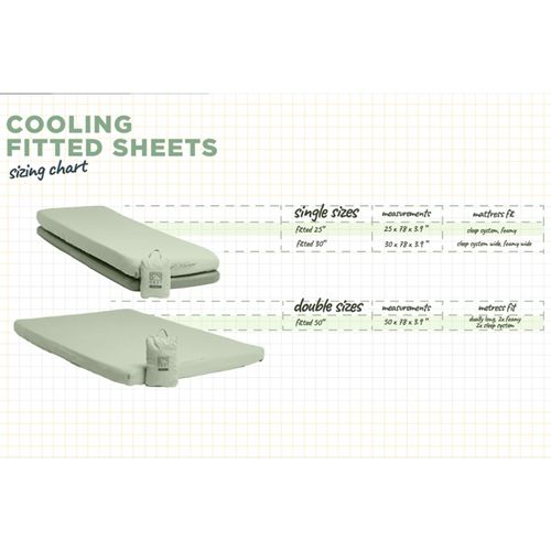 HEST Fitted Sheet Cooling - Compatible Mattresses - Jade Cooling Fabric - Machine Washable - Outdoor Ready - 30"