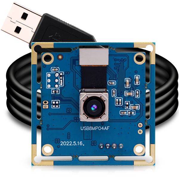 G 8mp USB Camera Module Autofocus Lightburn Camera for Laser Engraver Mini 4K PC Camera for Computer Laptop Auto Focus USB Security Camera IMX179 Webcam Board for Raspberry Pi Jetson Nano