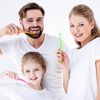Ouligay 4 Pieces Tuft Toothbrush Tufted Brush End Tuft Tapered Trim Toothbrush Soft Gap Toothbrush for Orthodontic Braces Single Compact Interdental Interspace Brush for Detail Cleaning