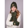 Aran Traditions Cable Knit Fingerless Gloves (Dark Green)