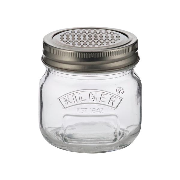 Kilner 250ml Glass with Grater - Clear/Silver