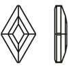AURORA Crystal Diamond Shape-Flat Back 5x3mm Crystal AB 20pcs