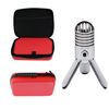 Navitech Red Podcast Microphone Shock Proof Carry Case Compatible with Samson Meteor