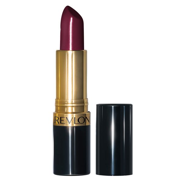 Revlon Super Lustrous Lipstick, High Impact Lipcolour with Moisturising Creamy Formula, Infused with Vitamin E and Avocado Oil in Plum / Berry, Black Cherry (477)