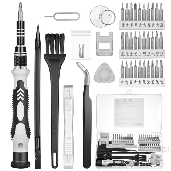 Vastar 42 in 1 Precision Screwdriver Set, Electronics Repair Tool Kit with 32 Magnetic Bits, Mini Repair/Cleaning Kit for Computer, Phone, Camera, Switch, Xbox, Laptop, PS5, Controller, Watch, Glasses