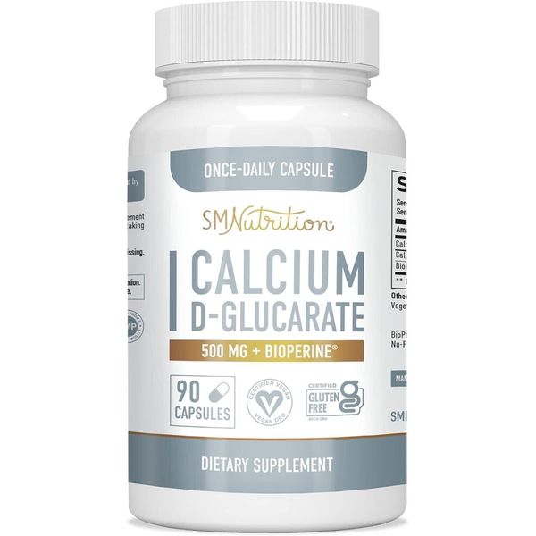 SM Nutrition  Calcium D-Glucarate 500 mg + Bioperine - 90 Caps - 11/25