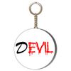 Gift Insanity DEVIL AND EVIL - RED ON WHITE - 58mm Long Chain KEYRING BOTTLE OPENER
