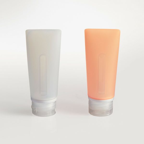 Smooth Trip 3 oz. Silicone Travel Bottles 2 pack Peach/White ST-CV56-PEA