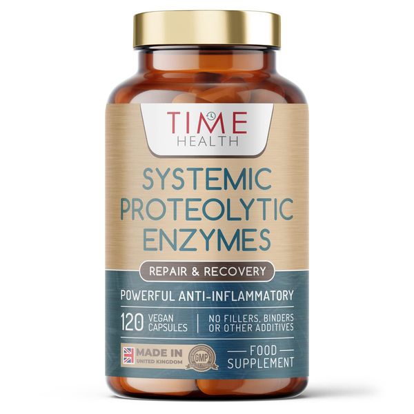 Systemic Proteolytic Enzymes Complex – Repair & Recovery – Mixed Enzyme Formula with Ginger & Ionic Trade Minerals – UK Made – Zero Additives – Pullulan