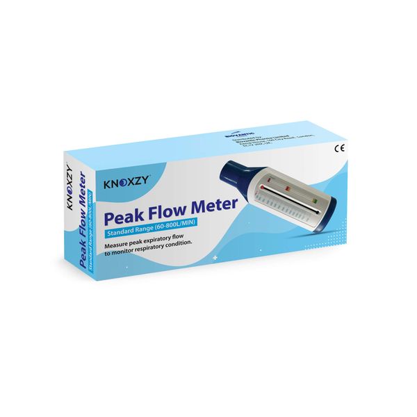 KNOXZY Peak Flow Meter for Adult to Monitor Lung Function - Expiratory Flow Meter to Monitor Respiratory Condition - Spirometry Lung Function Recovery Training Device - Standard Range for Adult