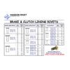4-5 BRASS BRAKE RIVETS, COUNTERSUNK HEAD, PLAIN FINISH