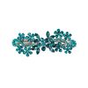 Faship Gorgeous Teal Crystal Flower Barrette Clip