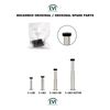 Original Replacement for Wall Mounted Door Stops. Black Color.