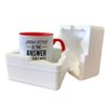 Cross Stitch is The Answer - 11oz - Ceramic Two-Tone Mug for Coffee/Tea - Red/White - One Size