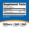 Nutricost Selenium 100mcg, 240 Vegetarian Capsules