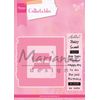 Marianne Design Tab with Tekst Cutting Die and Clear Stamp Set