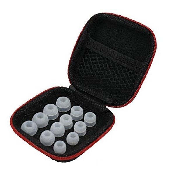12Pcs Replacement Earbuds for Powerbeats 2 Earphones with Carrying Case (Clear)