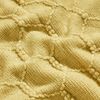 KASYLAN Diamond Knitted Throw Blanket Textured Solid Soft Sofa Throw Couch Knitted Decorative Blanket, 127x152cm Mustard