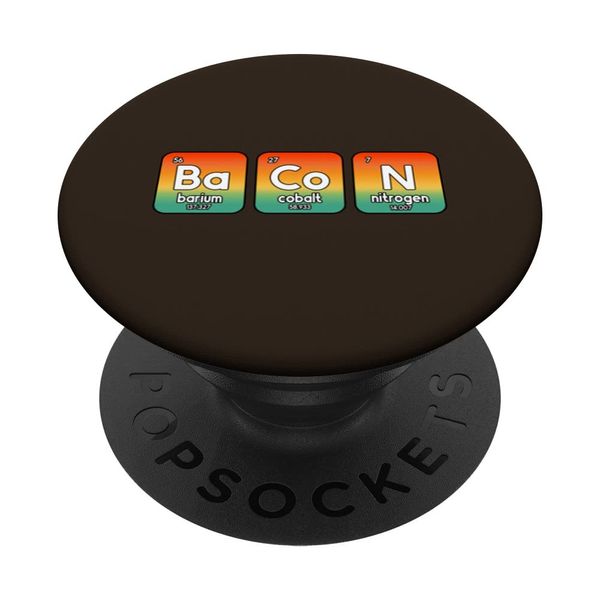 Barbecue Grill Bacon Periodic Table PopSockets Swappable PopGrip