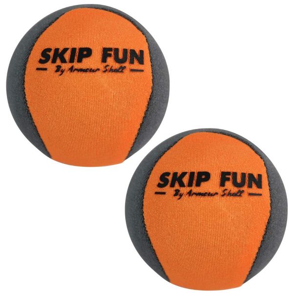 Water Balls Bounce On Water - Pool Ball & Beach Toys for Kids & Adults. Extreme Skipping Fun Games Everyone Will Love. Skip While Swimming & Keep Toddlers / Older Kids Having a Blast (Orange, 2 Pack)…