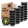 150 Sets Meal Prep Containers with Lids Disposable Take Out Food Container 32 OZ
