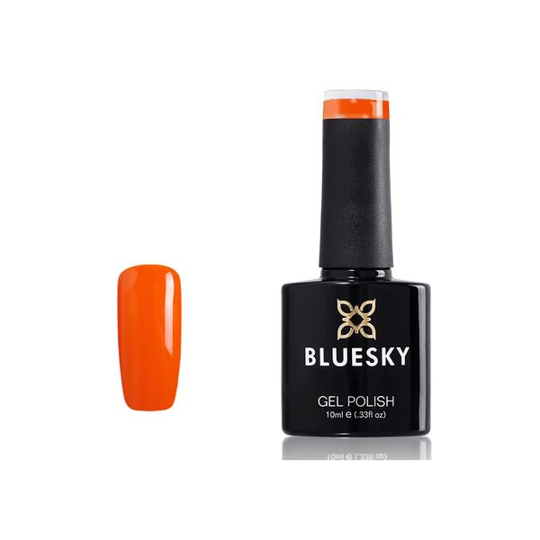 Bluesky Gel Nail Polish, Sunset Orange A087, Bright, Long Lasting, Chip Resistant, 10 ml (Requires Curing Under UV LED Lamp)