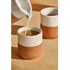 Espresso Tasse perlweiß Keramik mit Kork