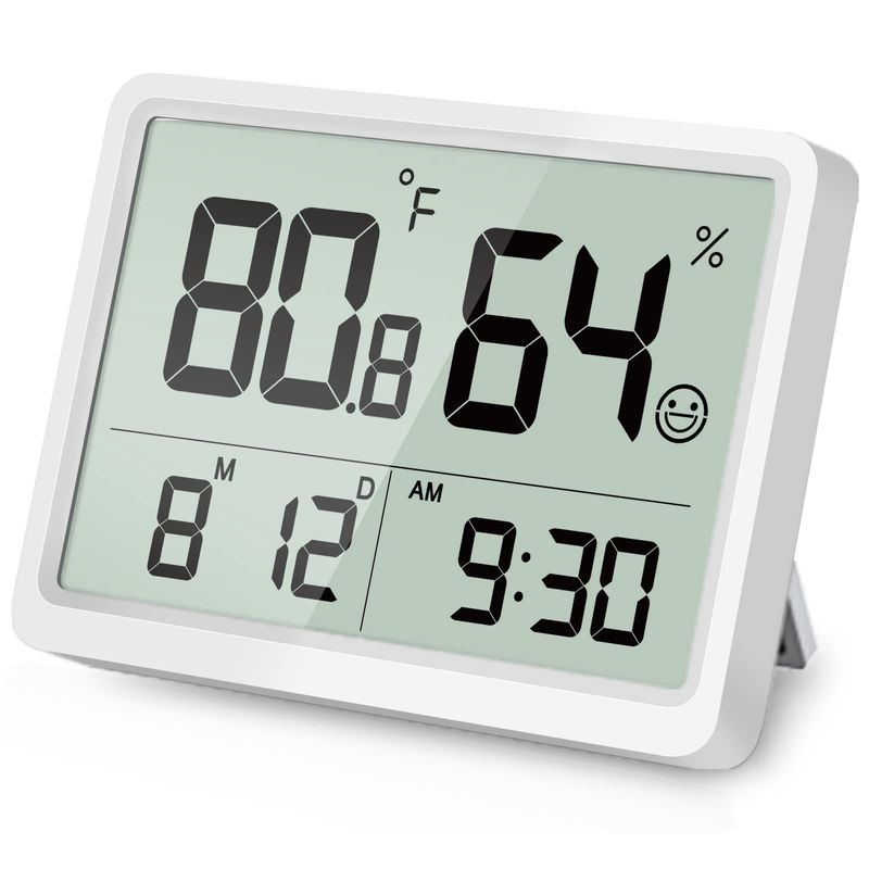 DOOMAY Digital Thermometer Hygrometer,Room Calibrated Humidity Meter ...