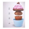 Hoobbe 4-Piece Multicolor Plastic Cupcake Measuring Cup