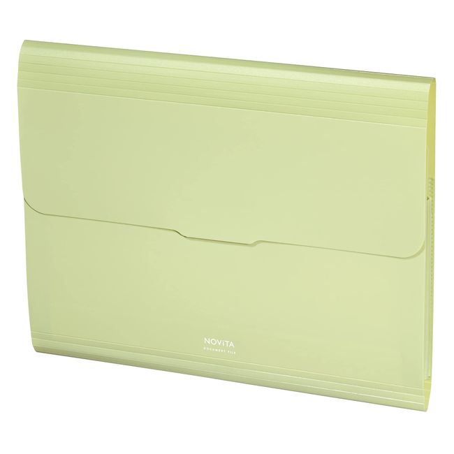 Kokuyo Novita Document File A4 12 Pockets, Leaf Green, F-NV970G