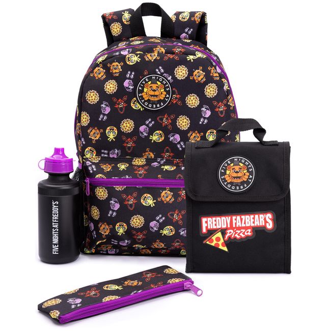 Five Nights At Freddys Rucksack Set Kinder 4 Stück Lunchbox Wasserflasche