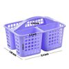 ALINK Plastic Shower Caddy Basket with Compartments, Portable Divided Cleaning