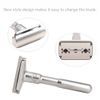 Adjustable Shaving Razor Set, Men'sLong Handle Stainless Shaver Razor RZ700 (Razor Ver.B Set)