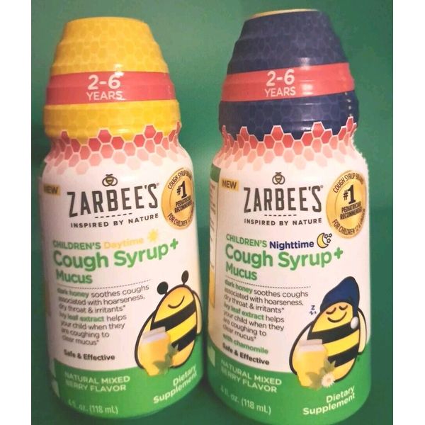 Zarbee's Naturals Children's Cough Syrup Mucus Daytime & Nighttime Mixed Berry