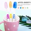 Quesuc 5 Pieces Travel Portable Toothbrush Head Covers Toothbrush Protective Case