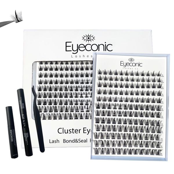 Eyeconic Lashes Co. Eyelash Extension Kit DIY (Doll), Black